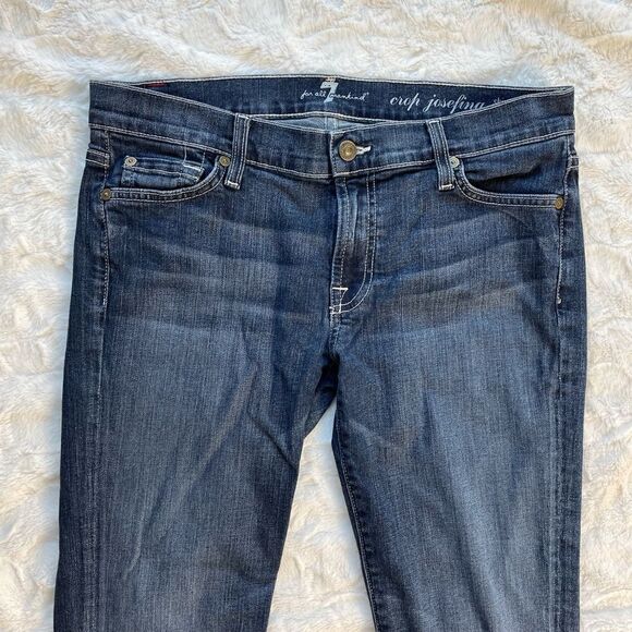 7 For All Mankind Crop Josefina Skinny Boyfriend Capri - Women’s 27 - Picture 3 of 10